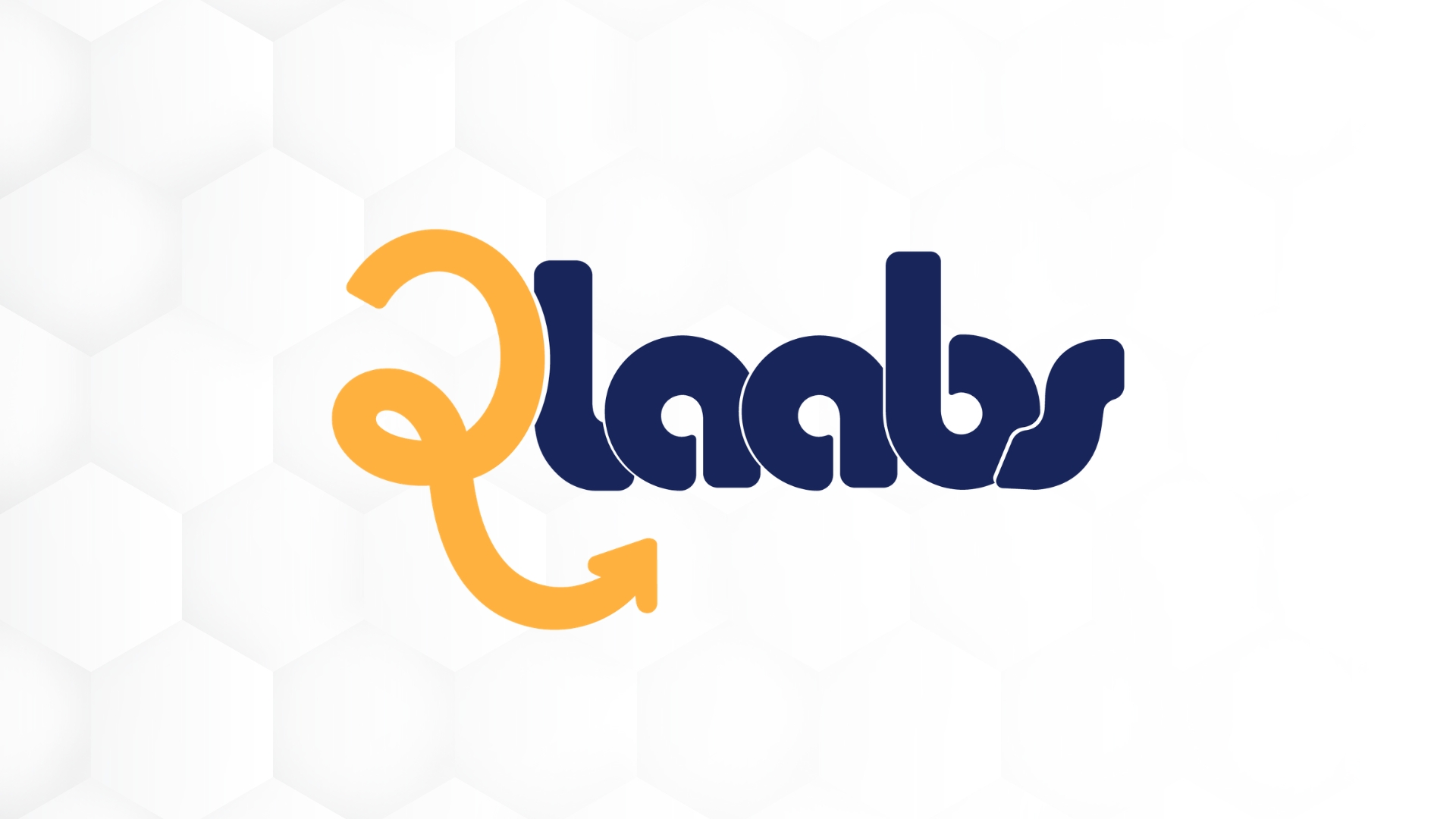 Logotipo de 2laabs: isotipo en forma de 2 con flecha en naranja y wordmark en azul marino